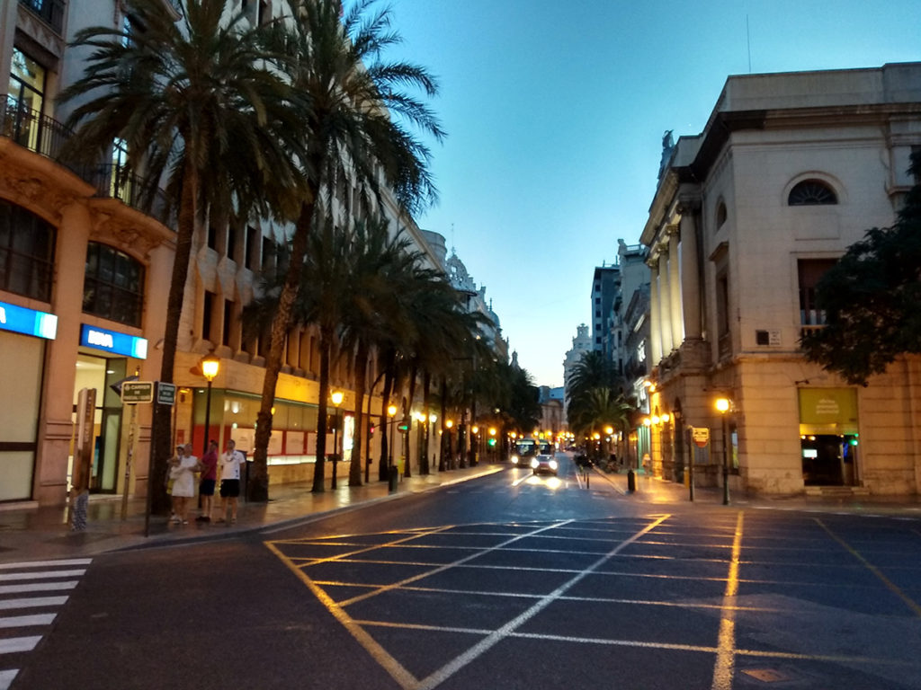 Valencia Spain Night Street