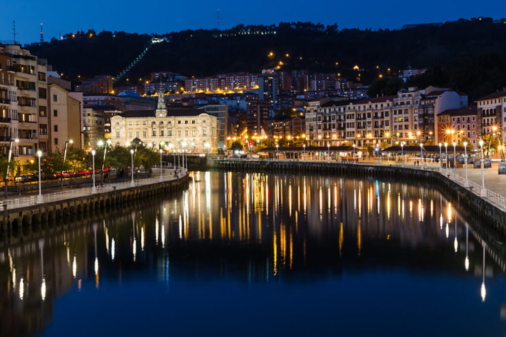 bilbao spain night